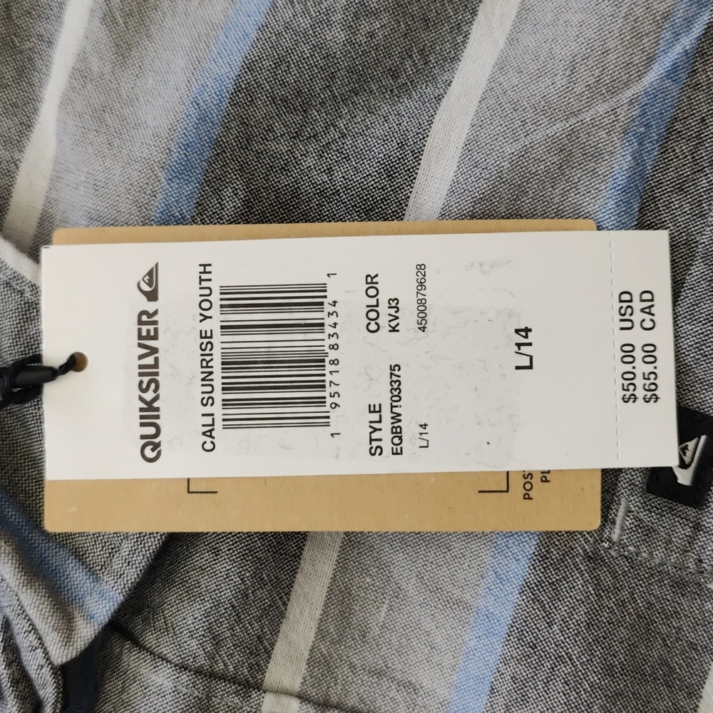 170. Quiksilver Cali Sunrise Woven Top | Color: Black Cali Sunrise - Picture 10 of 10